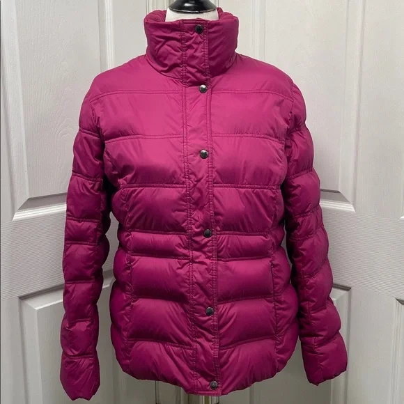 Lands’ End Women’s Lined Down Puffer Coat Large - Picture 3 of 13